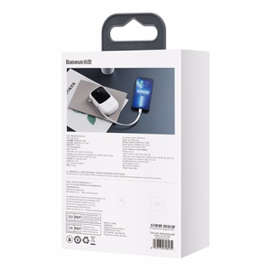 Baseus portatīvais lādētājs 20000mAh Qpow Pro - USB + Type C - PD 20W ar Lightning kabeli (PPQD060202) balta