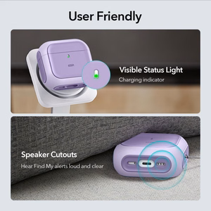 ESR Orbit Halolock Magnētiskais viedtālruņa apvalks Apple AirPods 4 - violets