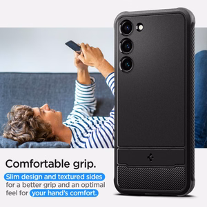 Spigen Rugged Armor viedtālruņa apvalks Samsung Galaxy S23 - matēts melns