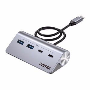 UNITEK alumīnija USB-C sadalītājs 2x USB-A 2x USB-C 5Gbps