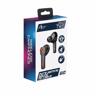 ART bezvadu austiņas Bluetooth TWS spēļu + dokstaciju Type C AP-TW-G10 melna