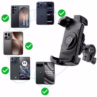 Blavec Uchwyt Rowerowy BV-04 Velo uz stūres ar aktīvu amortizāciju (BV04-SAHB) melns