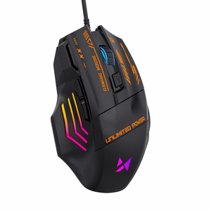 Wozinsky WMGK-1179W vadu optiskā spēļu pele, 7200 DPI, ar apgaismojumu, melna