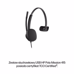 HP Poly Mission 415 USB vadu austiņas ar mikrofonu