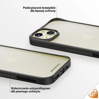 PanzerGlass ClearCase viedtālruņa apvalks iPhone 15 Plus / 14 Plus ar Kara Līmeņa Sertifikātu - Caurspīdīgs & Melns