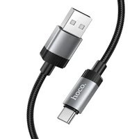 Kabelis USB A uz USB C Hoco 3A 1 m X117 melns