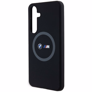 BMW M Silikona drukāts gredzens Magnētiskais viedtālruņa apvalks Samsung Galaxy S24+ - melns
