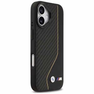 BMW M Carbon Line & Logo MagSafe Maciņš for iPhone 17 - dzeltens