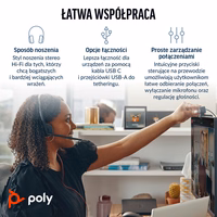 HP Poly BW 3220 stereo USB-C austiņas +USB-C/A