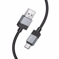 Kabelis USB A uz USB C Hoco 3A 1 m X110 melns