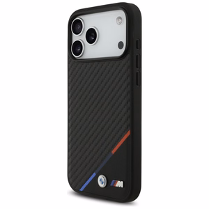 BMW M oglekļa trīskrāsaina līnija Magnētiskais apvalks iPhone 17 Pro Max - melns