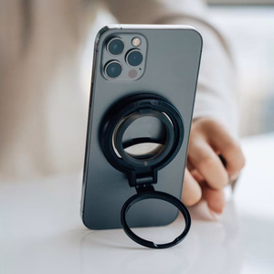 STM MagLoop 3-in-1 MagSafe piederums iPhone: pirksta cilpa, statīvs un pudeļu attaisāmais, pelēks
