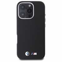 BMW M gluds pilnībā apvilkts metāla magnētiskais viedtālruņa apvalks iPhone 16 Pro - melns