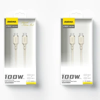Dudao L7SCC USB-C - USB-C kabelis 100W 1m - bēšs