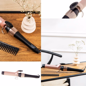 Adler AD 2118 – ceramic curling iron, 32 mm, up to 200 °C, 56 W, black/pink