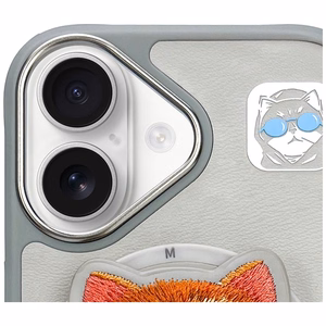 AmazingThing Nimmy Glasses Cool Cat MagSafe apvalks viedtālrunim iPhone 16 – pelēks