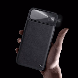 Nillkin CamShield ādas S apvalks iPhone 14 Plus ar kameras vāciņu zaļš