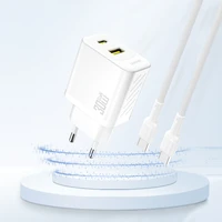 Dudao A27TEU PD 30W GaN USB-A USB-C Wall Charger - White