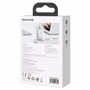 Baseus Speed Mini Quick Charger, USB-C, PD, 3A, 20W (white)