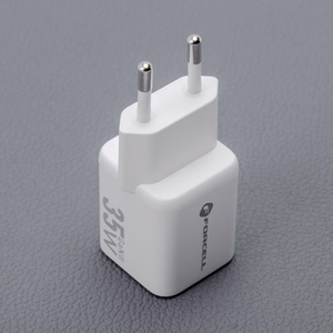 FORCELL F-ENERGY Mini GaN III VT-35C ceļojumu lādētājs ar 1 x Type C + 1x USB A ligzdām, PD QC4.0 35W balts