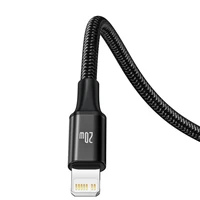 Baseus kabelis 3in1 Rapid PD USB-C - micro USB + Lightning + USB-C 1,5m melns 20W