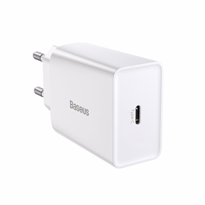 Baseus Speed Mini Quick Charger, USB-C, PD, 3A, 20W (white)