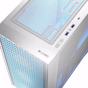 Logic DART PRO ARGB MIDI USB-C datora korpuss, balts