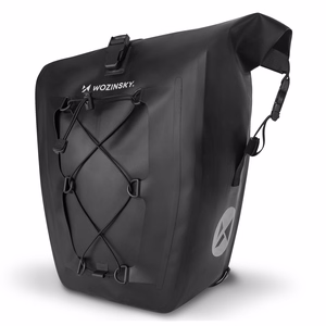 Ūdensnecaurlaidīga velosipēda bagāžnieka soma Wozinsky WBB24BK, 25 l, melna