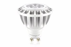 Integral GU10 PAR16 LED spuldze, 5 W (atbilst 35 W), 2700 K, 250 lm, silti balta gaisma