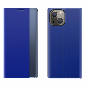 Sleep Case grāmatas tipa apvalks ar viedo logu iPhone 13 mini zils