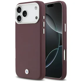 BMW Sign pilnībā pārklājošs metāla magnētiskais viedtālruņa apvalks iPhone 17 Pro Max - sarkans