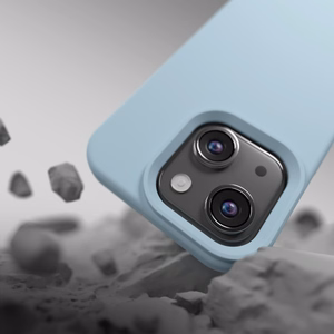 Etteri silikona magnētiskais viedtālruņa apvalks iPhone 13 6,1" gaiši zils