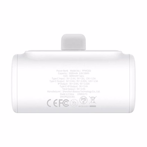 Portatīvais lādētājs OS-Baseus Compact IP 5000mAh 20W (balts)