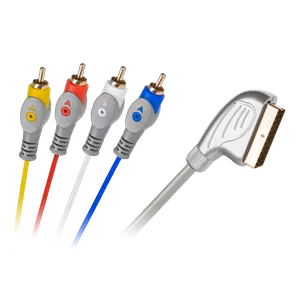 EURO–4 RCA kabelis, 1,5 m, lāses formas