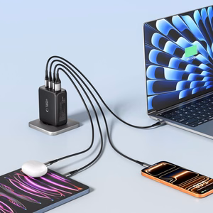 Tech-Protect NC200W-GaN 4 portu 200 W sienas lādētājs - melns