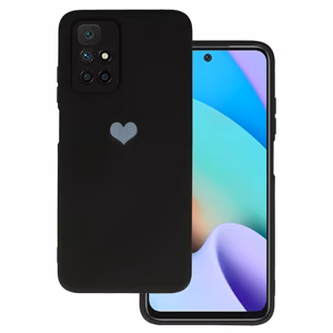 Vennus Silikona sirds apvalks Xiaomi Redmi 10 dizains 1 melns
