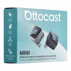 Audio adapteris automašīnai OTTOCAST Mini Cube T2 (CarPlay Android auto) sudrabs