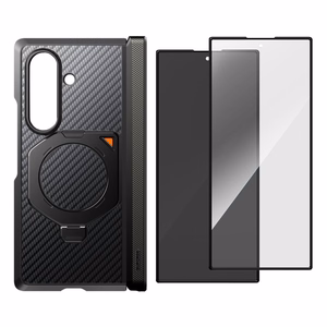 Supcase UB Aero MagSafe 2 daļu maciņa un privātuma aizsargstikla komplekts Samsung Galaxy Z Fold 8 Ultra – melns