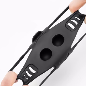 Rockbros LF24166 silikona velosipēda tālruņa turētājs, 4–7" – krāsa: melna