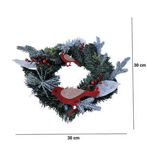Ziemassvētku dekoratīvs vainags 30 cm RC-K-512 zaļš
