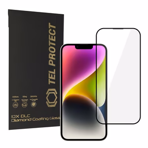 Rūdīts stikls Tel Protect 10X HD DLC Diamond Coating for Iphone 16E/14/13 Pro/13 (envelope)