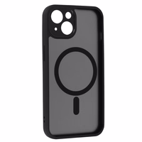 Pilnīgs matēts Mag vāks viedtālrunim Iphone 13 - melns
