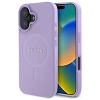 Guess Saffiano Magnētiskais Viedtālruņa apvalks iPhone 16 - violets