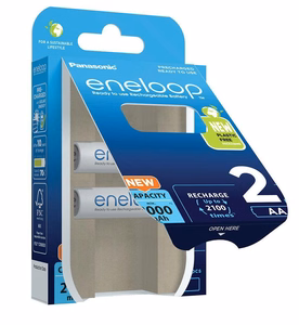 Uzlādējamas baterijas PANASONIC ENELOOP AA 2000 mAh 2 gab. (BK-3MCDE/2CP)