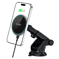 Tech-Protect A2 automašīnas tālruņa turētājs ar MagSafe 15W indukcijas lādētāju panelim - melns