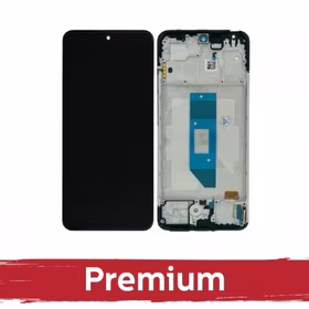 LCD displejs saderīgs ar Xiaomi Redmi Note 14S ar rāmi / Midnight melns / OEM
