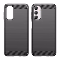Elastīgais oglekļa raksta vāciņš Samsung Galaxy M14 viedtālrunim Carbon Case - melns