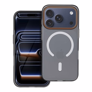 Чехол для iPhone 17 Pro Max Go Orange совместимый с MagSafe чёрный