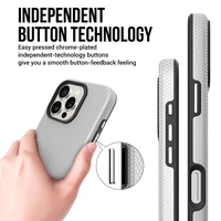 Perfectionists Trīsstūra Mag futrālis iPhone 15 Pro sudraba krāsā