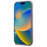 DKNY Ādas rūtainais mono raksts Magnētiskais viedtālruņa apvalks iPhone 14 Pro Max - bēša